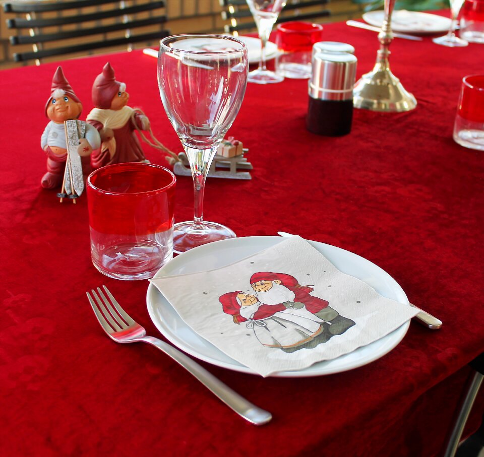 Envelope napkins garnish