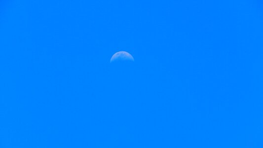 Day daytime crescent moon photo