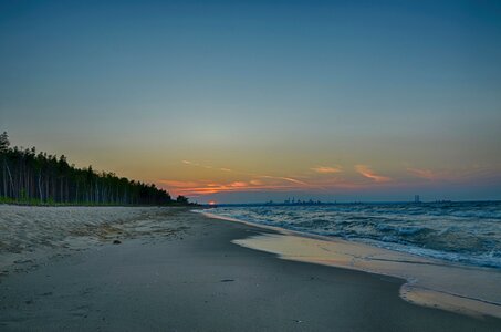The baltic sea sunset view photo
