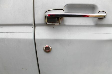 Truck handle silver vehicle