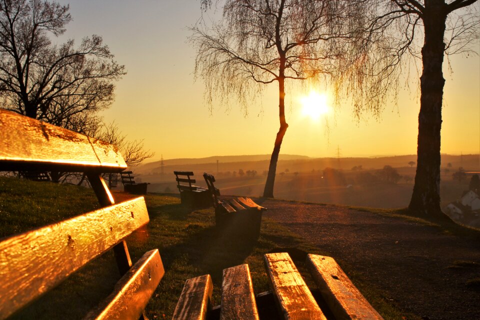 Backlighting sunbeam sunset