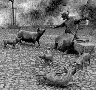 Pigs market meat