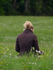 Nature blonde woman