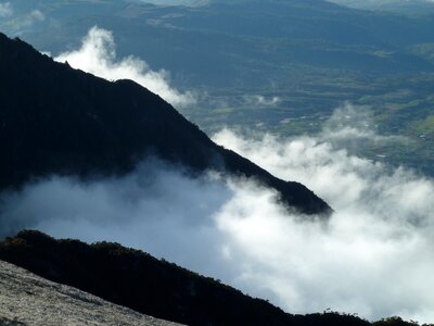 Clouds ridge landscape