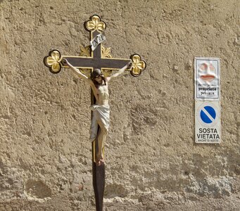 Figure wooden cross christi