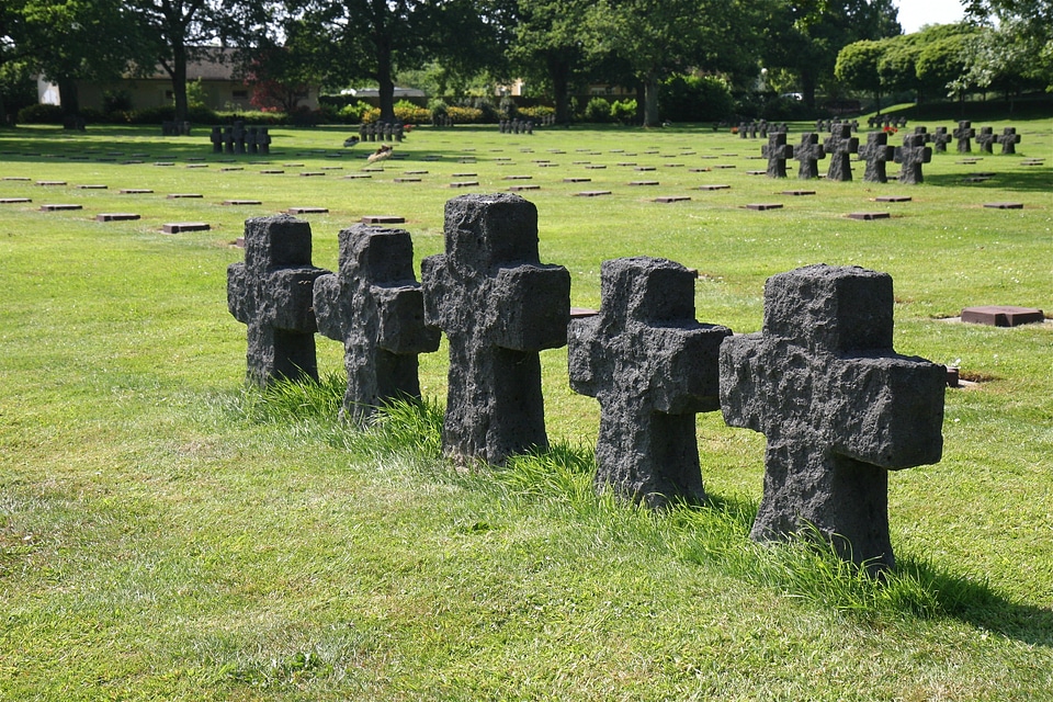 Cemetery normandy green cross
