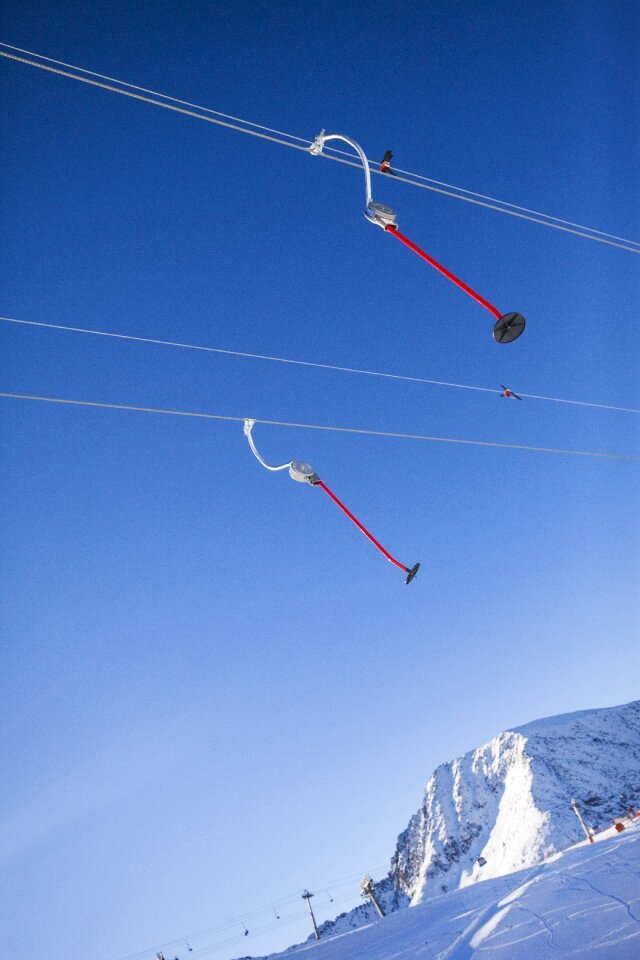 Skiing winter white