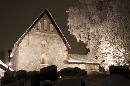 Winter snow rime