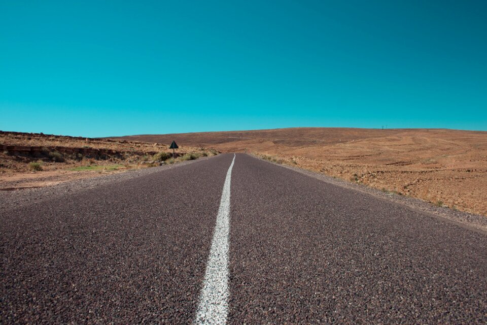 Road desert view
