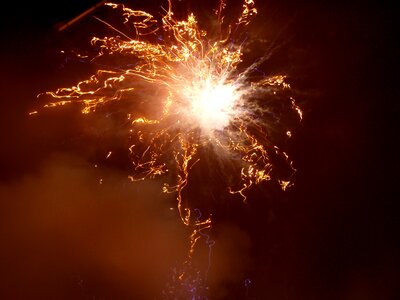 Fireworks rocket new year's day sky photo