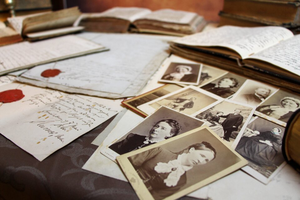 Old photos paper books