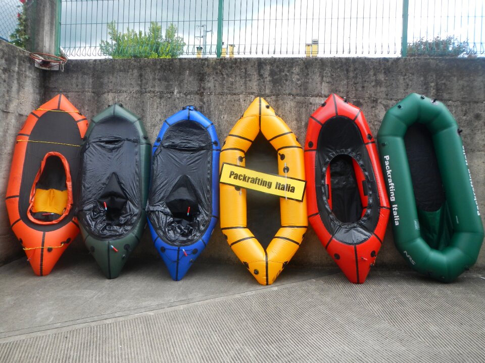 Packrafting canoeing boats