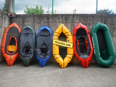 Packrafting canoeing boats