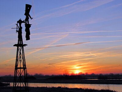 Mill wind mill evening