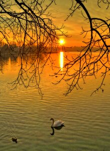 Italy landscape sun sunset