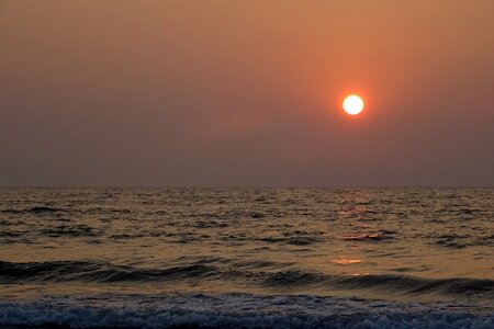 Sea arabian sea sundown photo