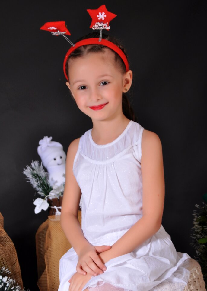 Christmas smile white dress