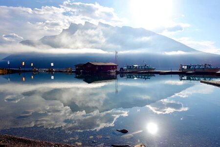 Boats tranquil mooring photo