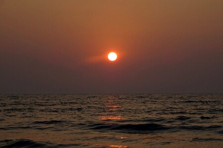 Sea arabian sea sundown photo