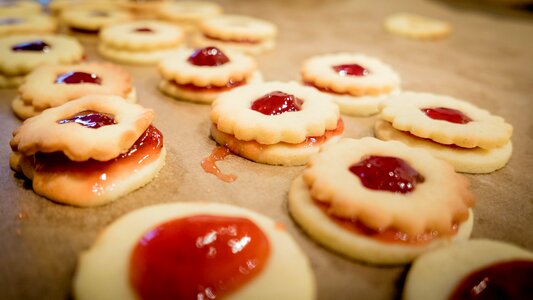 Christmas cookies baked goods pastries photo