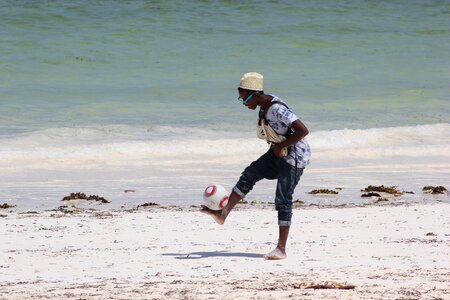 Football kid playing