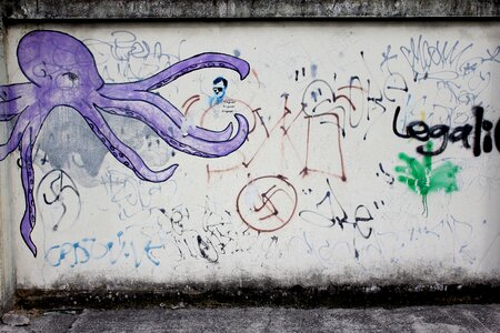 Urban graffiti grungy photo