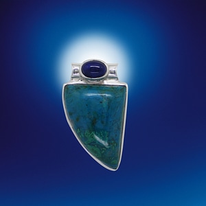 Silver jewelry bluish blue