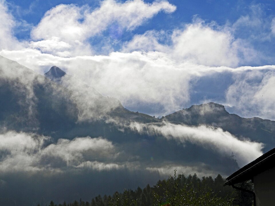 Mountains ridge forest photo