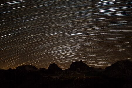Mountains starry sky night