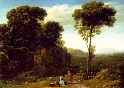 Pastrol landscape oil painting photo