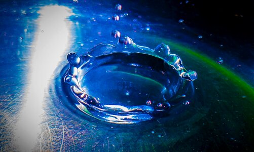 Blue abstract the sudden fall