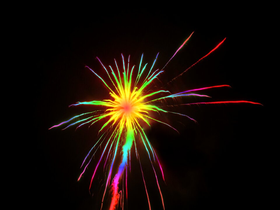 Fireworks new year's eve shining