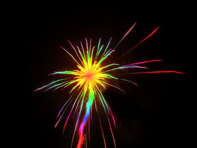 Fireworks new year's eve shining photo