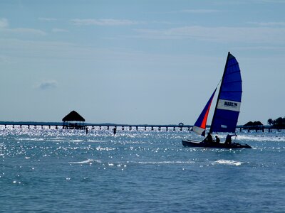 Sea caribbean sailboat