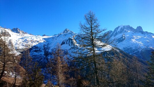 Snow hiking panoramic views photo