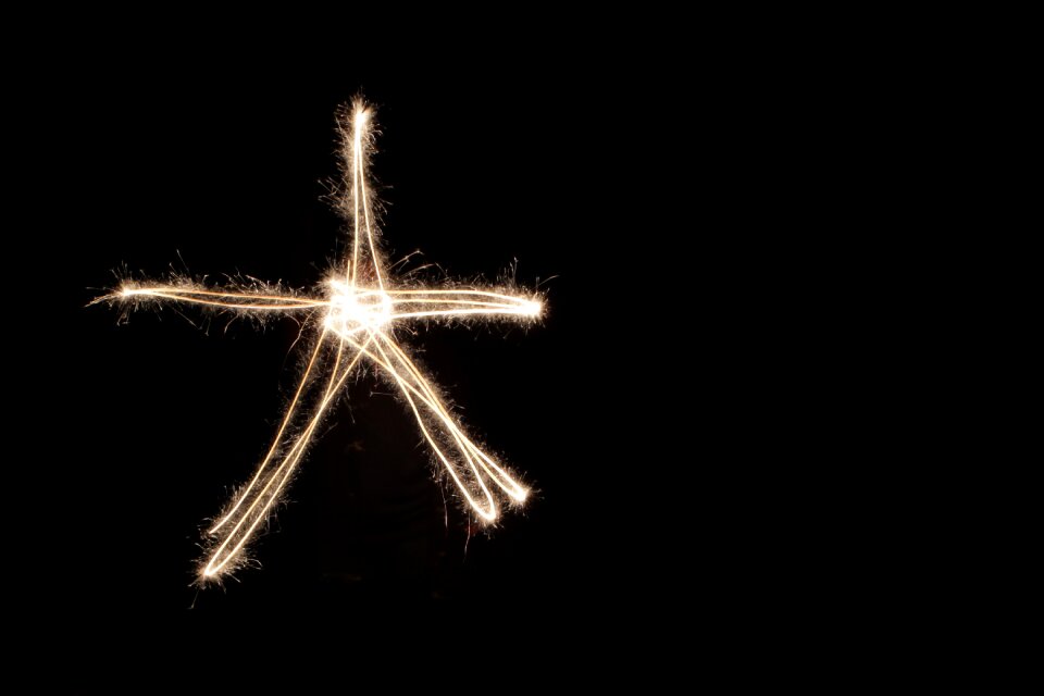 Light art star night