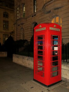 Red telephone box telephone house phone photo