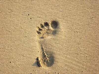 Footstep barefoot summer photo