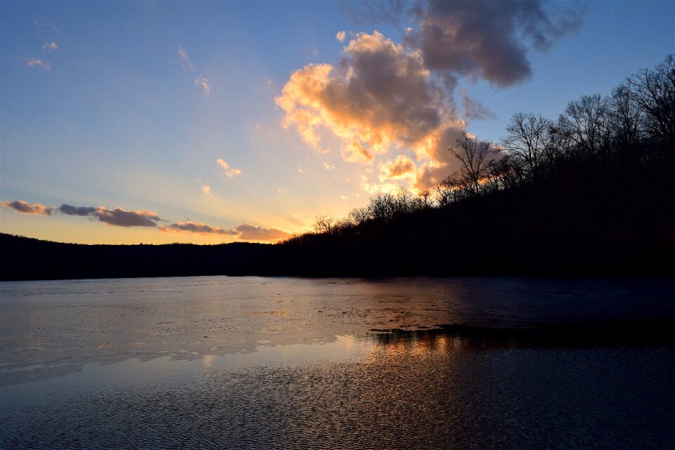 Winter sky water photo