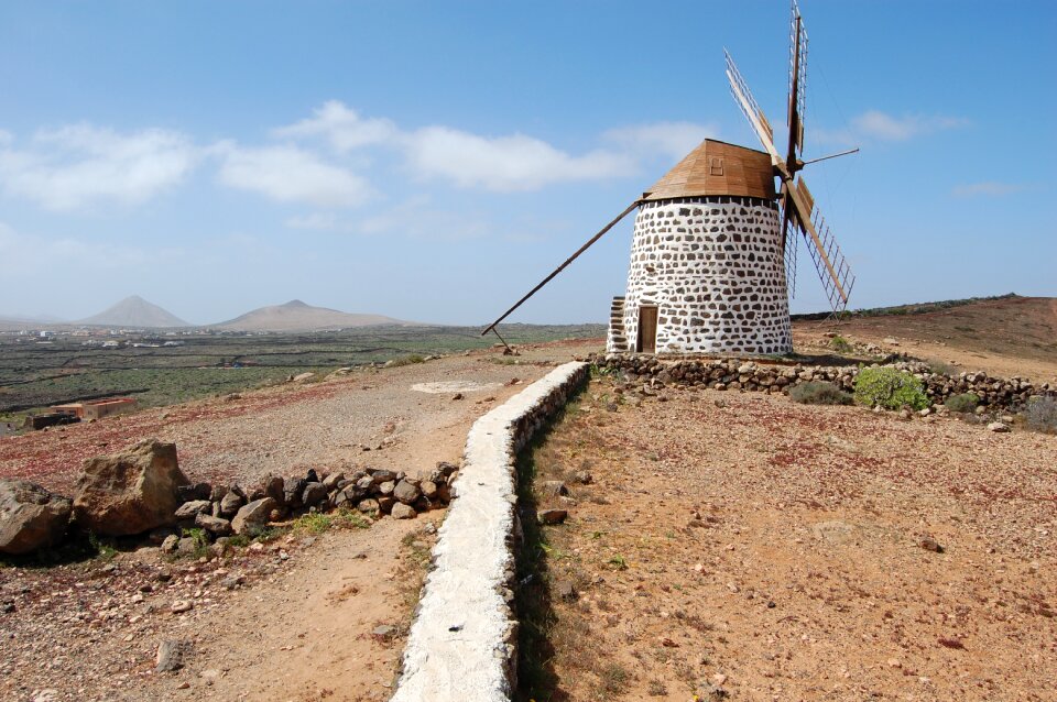 Windmill landscape canary islands