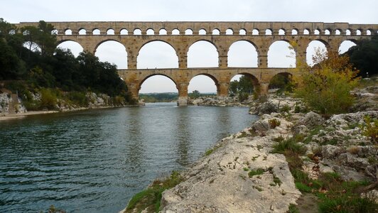 Water pipe roman bridge tourist