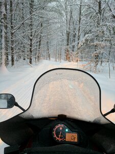 Snowmobile sledding photo