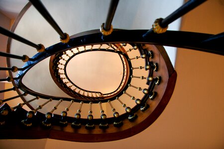 Spiral staircase staircase down photo