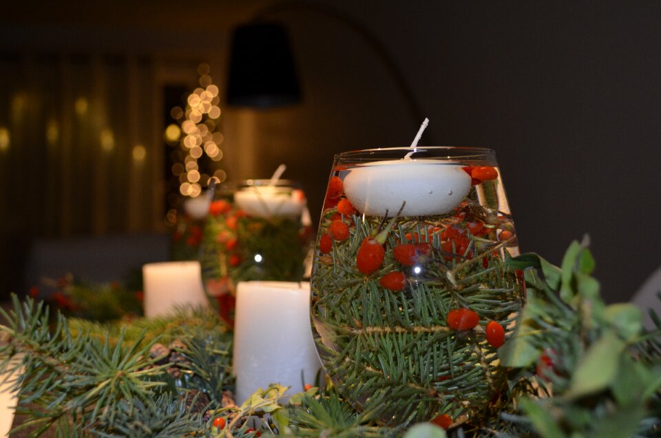 Dinner decoration table photo