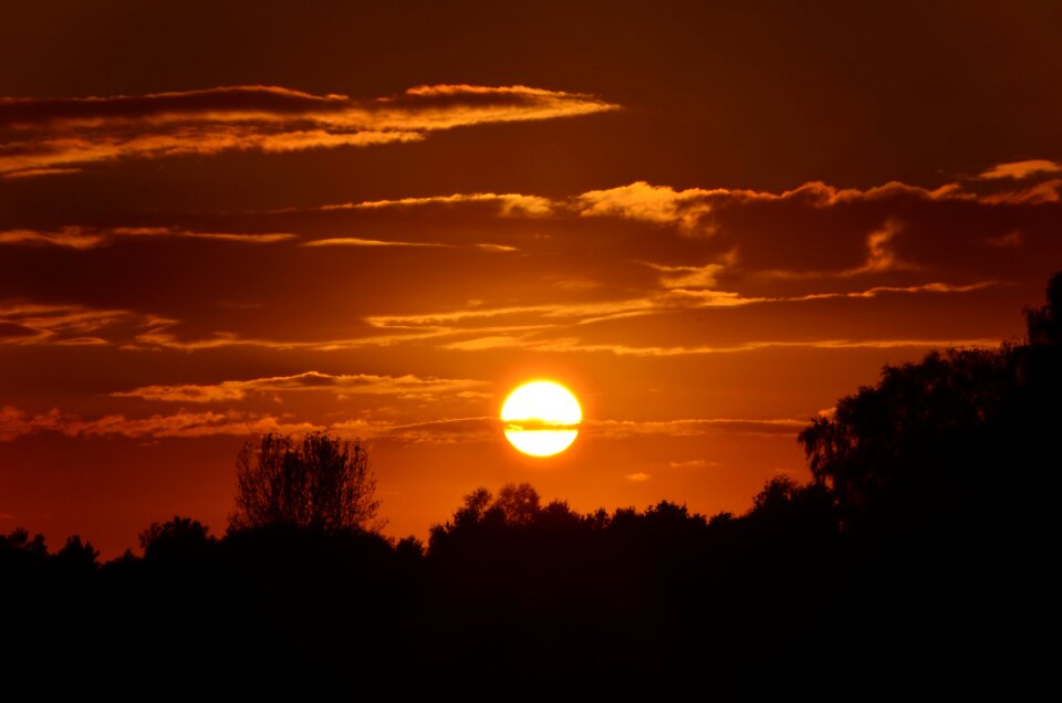 Setting sun abendstimmung sky
