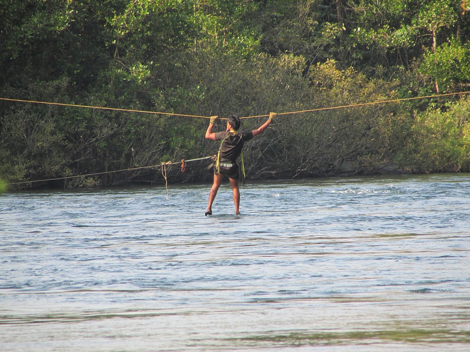 Person cross crossing