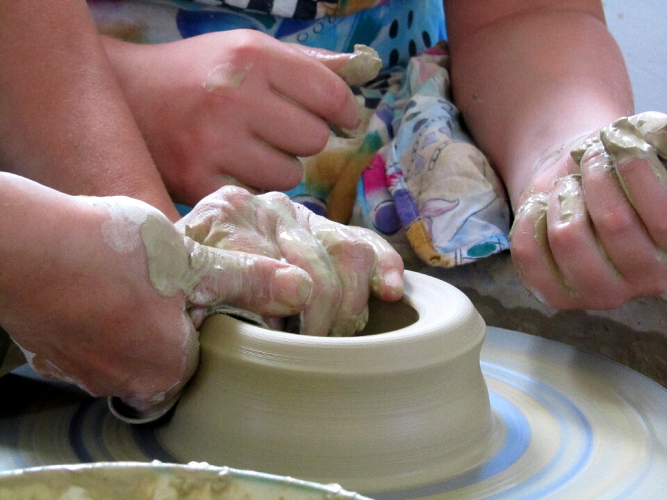 Pottery kitchen utensils potter's wheel