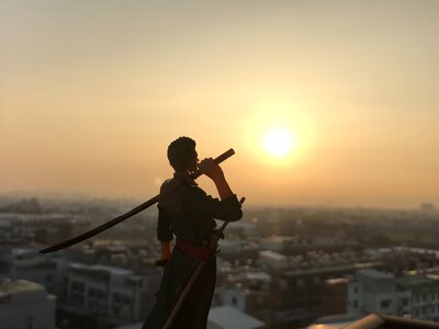 Sea king 賊 sunset and evening sun courage