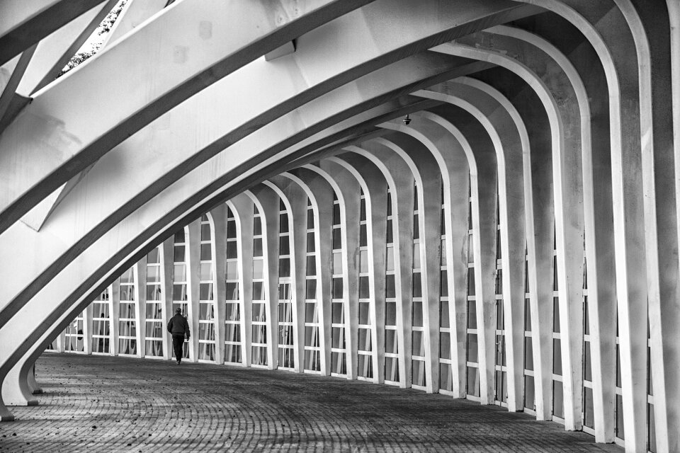 Valencia black and white spain
