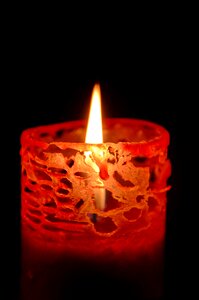 Light mood wax candle photo